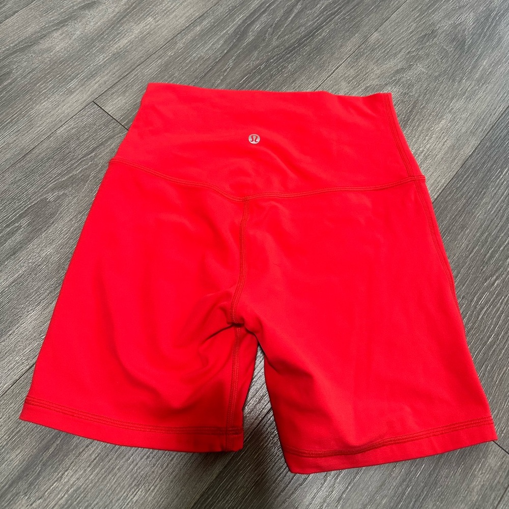 Lululemon Athletica Red Bike Shorts